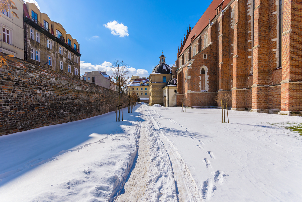 A quiet street in Kazimierz, Krakow