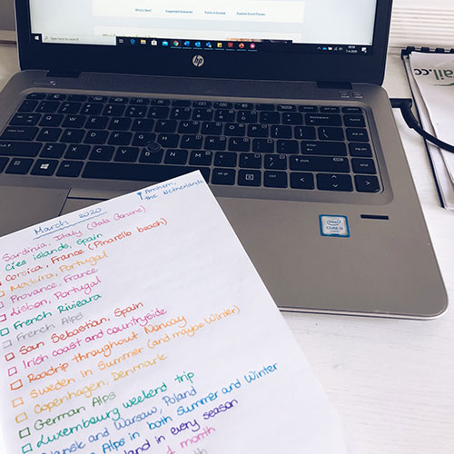 Slavena: '재택 근무를 하기 시작하면서 이 다채로운 버킷 리스트를 만들 시간이 생겼어요!'