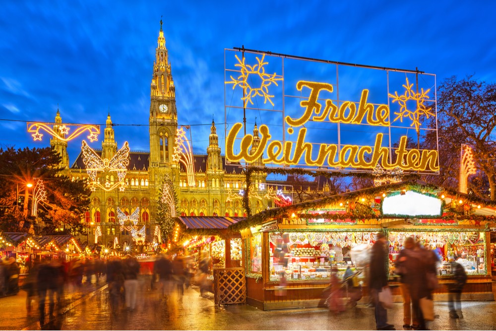 Vienna Christmas market by the Rathaus