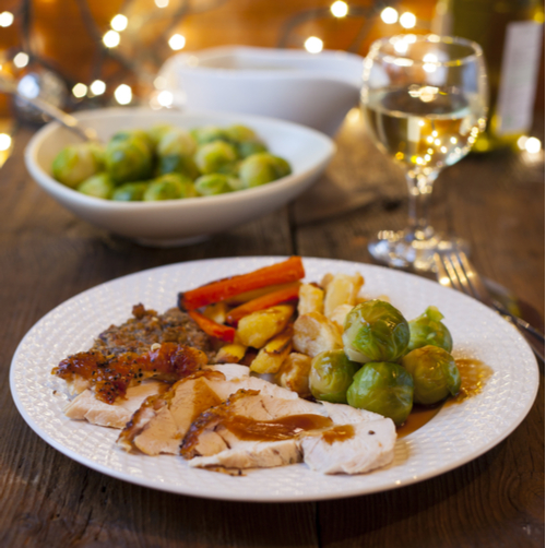English Christmas roast dinner