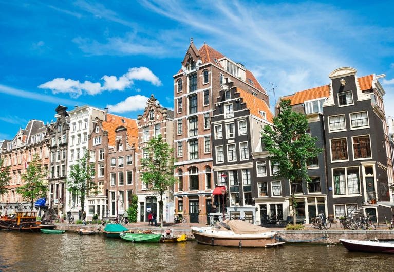 オランダ、アムステルダムの運河