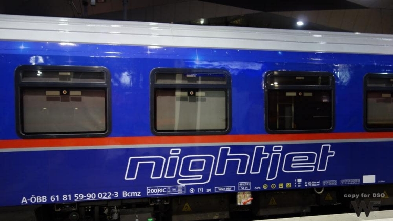 The ÖBB Nightjet train