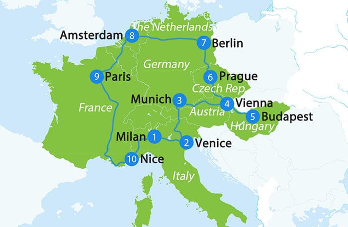 planning a trip to europe for 3 weeks