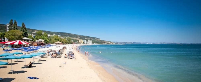 Panoramic view on Varna beach