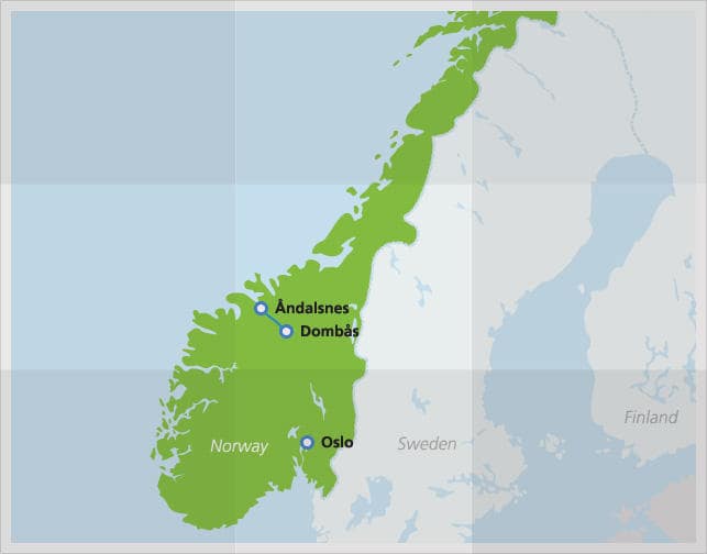 Map with route of Rauma Line