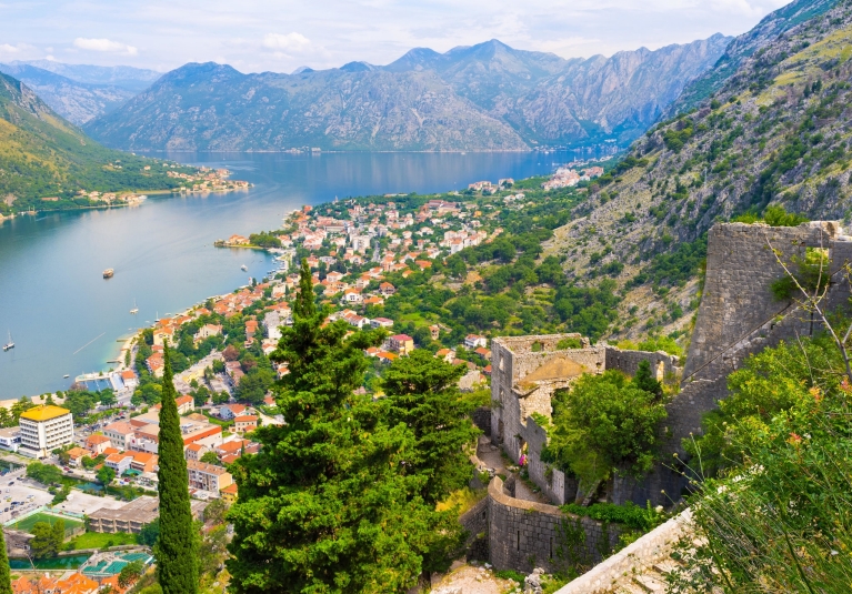 View on Kotor Bay from the Venetian fortress