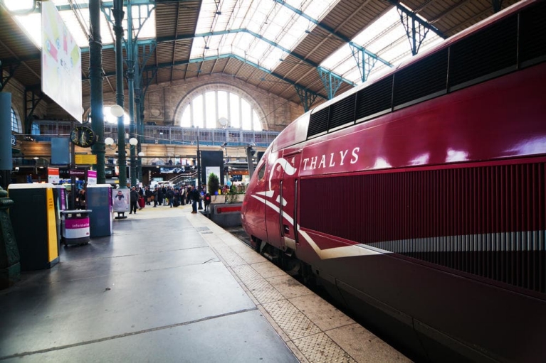 프랑스 파리 북부역의 탈리스(Thalys) 열차