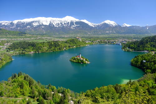 Take a train to Lake Bled in Slovenia