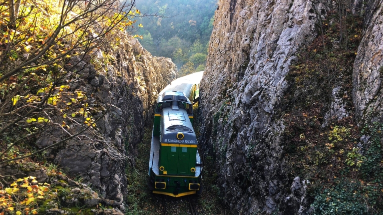 romania oravita anina scenic route train in between mountains