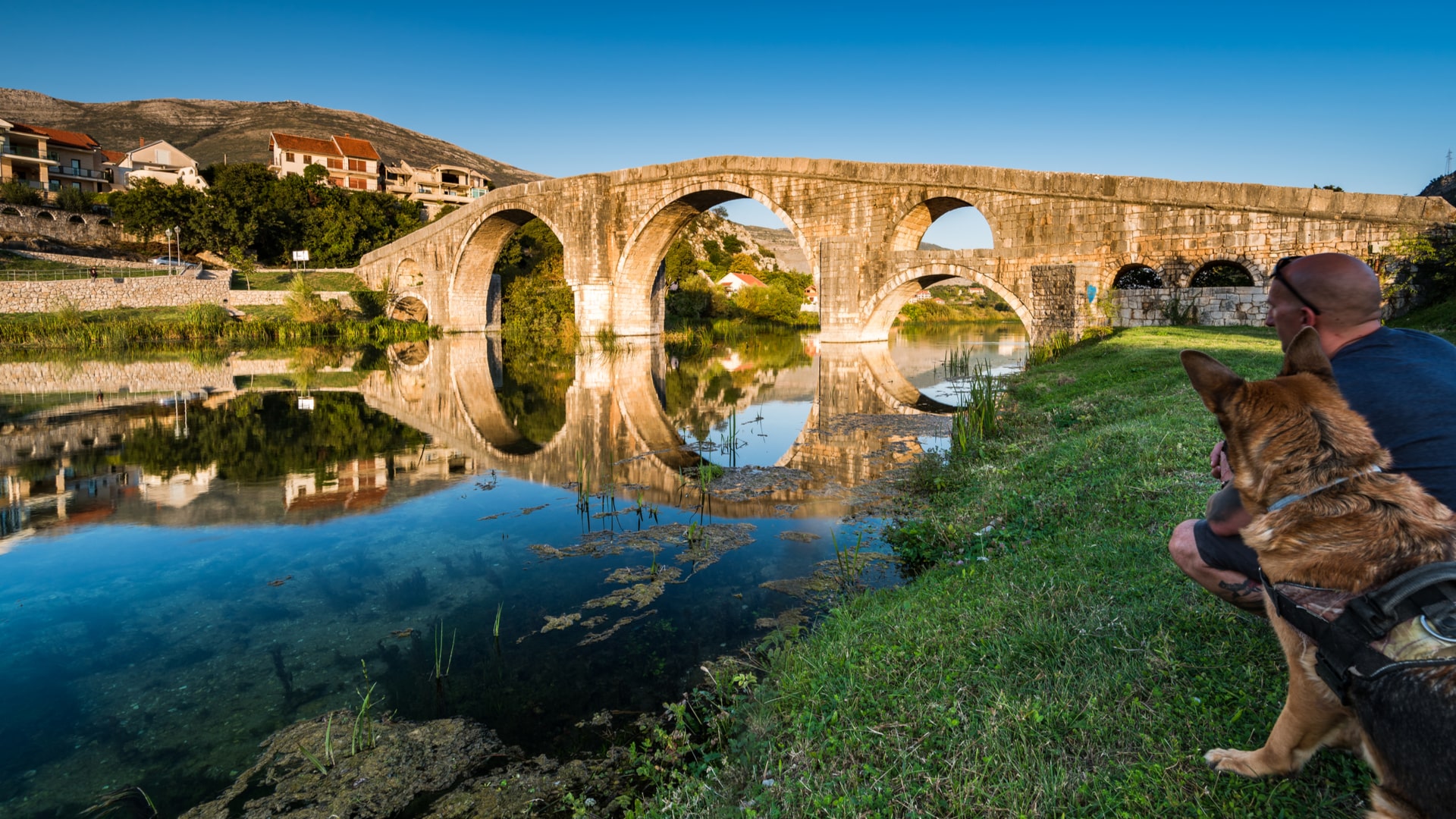 bosnia-herzegovina-trebinje-old-brige-man-with-dog