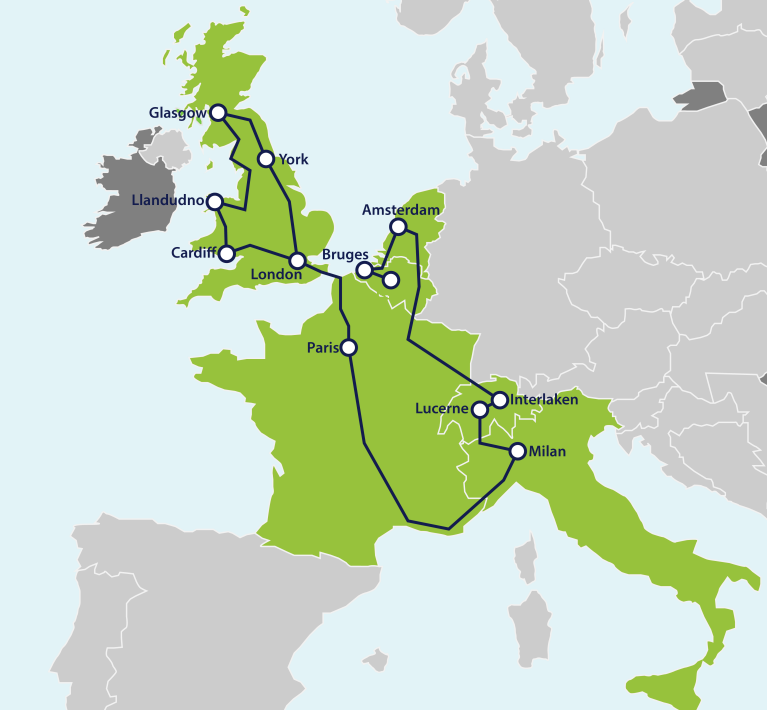 Mapa da rota